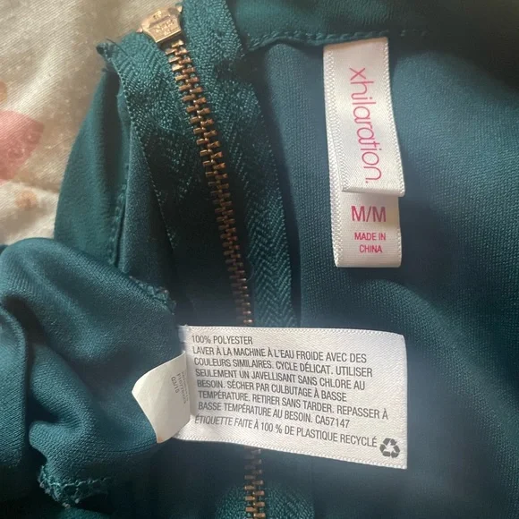 Xhilaration Teal Cutout Dress - Picture 2 of 5